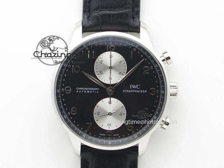 MIROTIME 0331 Portuguese Tourbillon Power Reserve Moonphase SS Black Dial On Black Leather Strap TechFriendly 7321